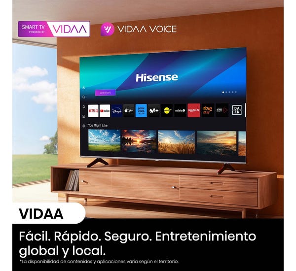 Televisor Hisense 50A6NV | 50" | 4K | VIDAA | HDMI | USB | Wi-Fi | Bluetooth