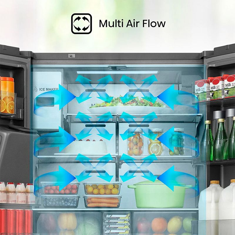 Refrigerador Inverter Hisense RQ21B6ASI | 20.7 Pies Cúbicos | Puerta cruzada 