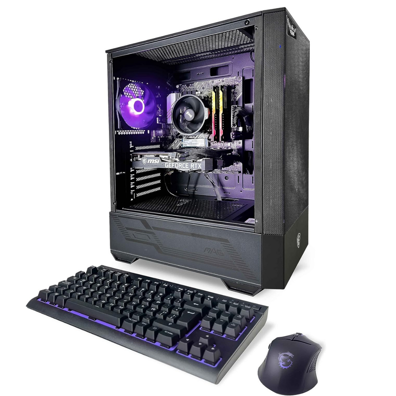 Desktop Gaming NSX | AMD Rysen 5-5500 | 16 GB de RAM | SSD de 512 GB | Windows 11 + Teclado y ratón MSI Forge GK100