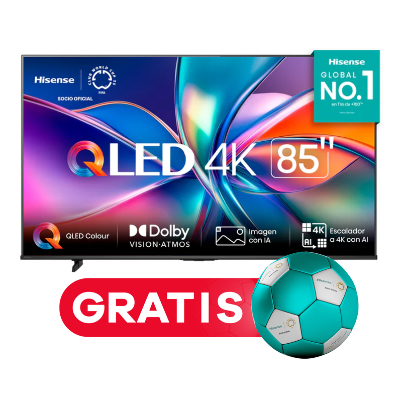 Televisor Hisense QLED 85Q6N | 85" | 4K | Google TV | HDMI | USB | Wi-Fi | Bluetooth