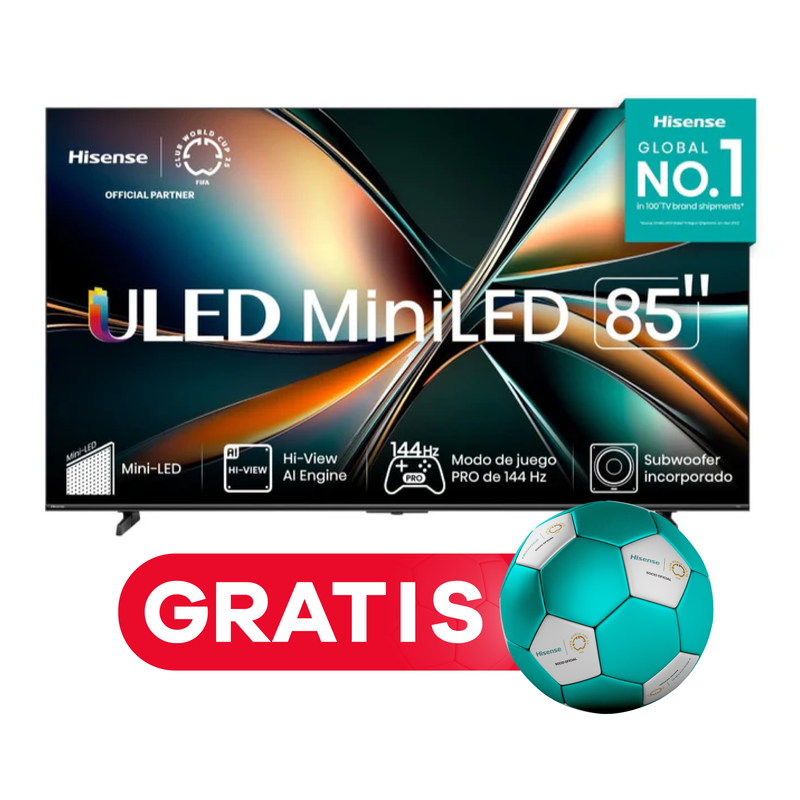 Televisor Hisense ULED MiniLED 85U7QG | 85" | 4K | Google TV | USB | HDMI