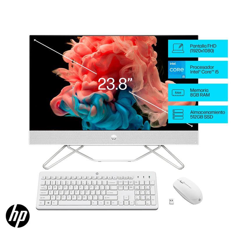 HP 24-CB1025LA | Intel Core i5-1235U | 8 GB de RAM | SSD de 512 GB | 24" | Windows 11