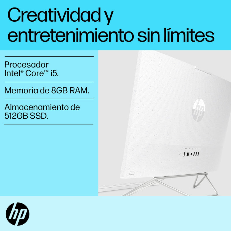 HP 24-CB1025LA | Intel Core i5-1235U | 8 GB de RAM | SSD de 512 GB | 24" | Windows 11