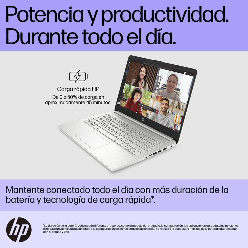 Portátil HP 14-DQ0532LA | Intel Celeron N4120 | 4 GB de RAM | 128 GB | 14" | Windows 11