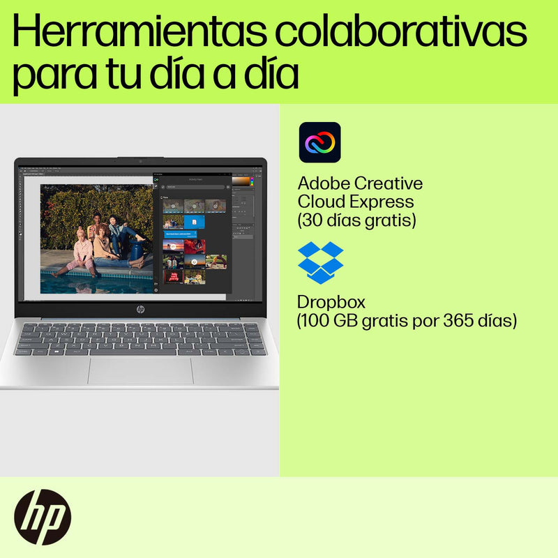 Portátil HP 14-EM0021LA | AMD Ryzen 5 7520U | 16 GB de RAM | SSD de 512 GB | 14" | Windows 11 Home 
