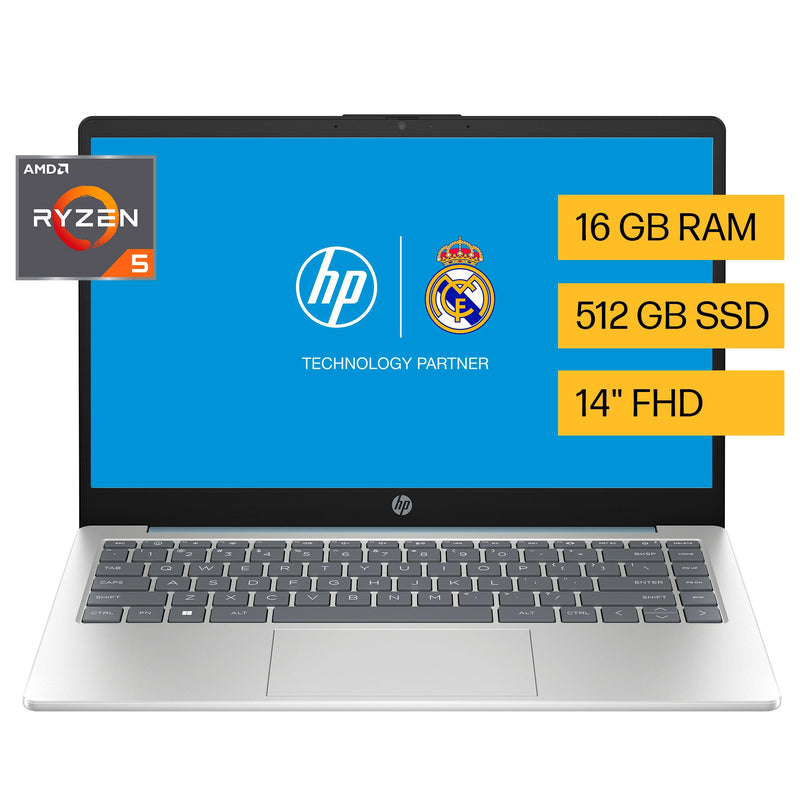 Portátil HP 14-EM0021LA | AMD Ryzen 5 7520U | 16 GB de RAM | SSD de 512 GB | 14" | Windows 11 Home 
