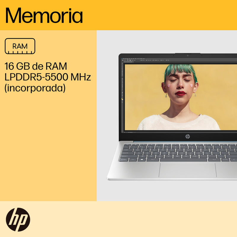 Portátil HP 14-EM0021LA | AMD Ryzen 5 7520U | 16 GB de RAM | SSD de 512 GB | 14" | Windows 11 Home 