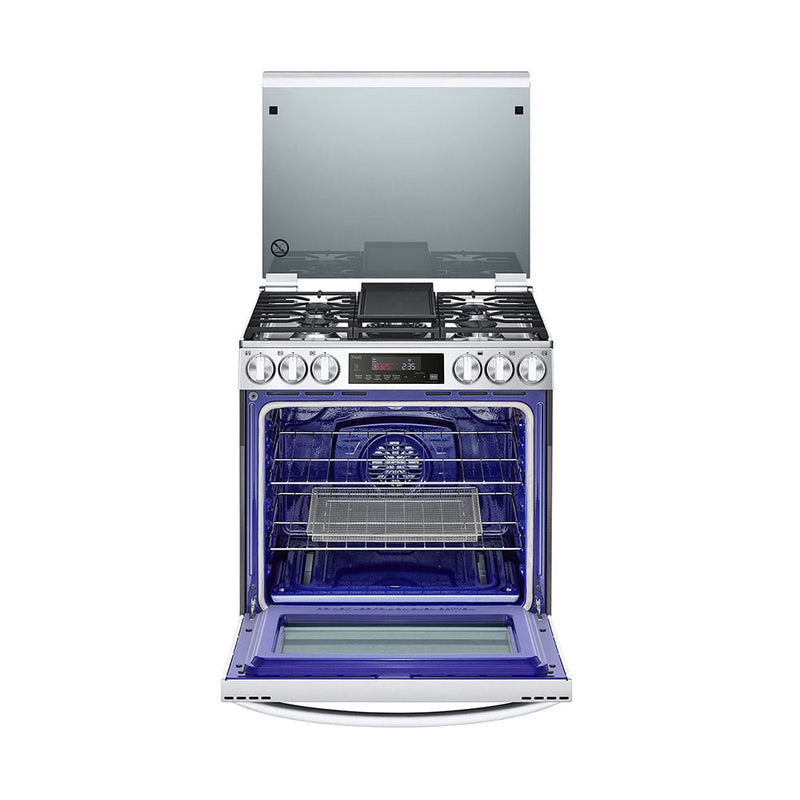 Estufa a Gas LG InstaView LRGL5847S | 5,8 pies cúbicos | Freidora de Aire | 5 Quemadores