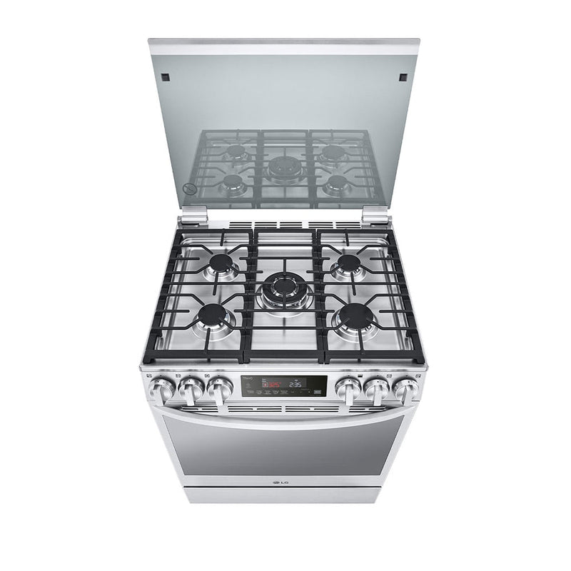 Estufa a Gas LG InstaView LRGL5847S | 5,8 pies cúbicos | Freidora de Aire | 5 Quemadores