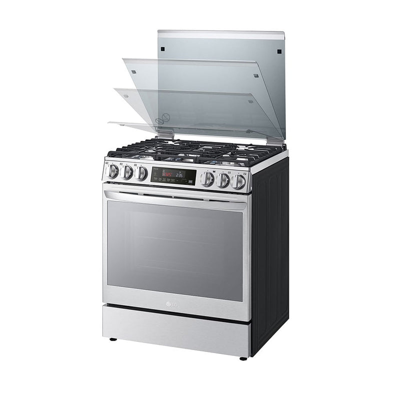 Estufa a Gas LG InstaView LRGL5847S | 5,8 pies cúbicos | Freidora de Aire | 5 Quemadores