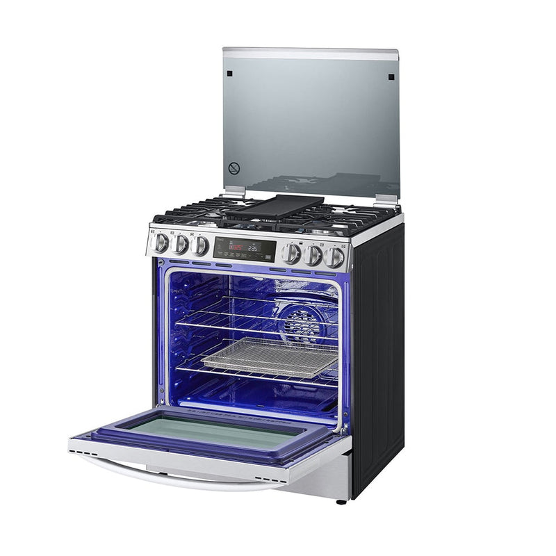 Estufa a Gas LG InstaView LRGL5847S | 5,8 pies cúbicos | Freidora de Aire | 5 Quemadores