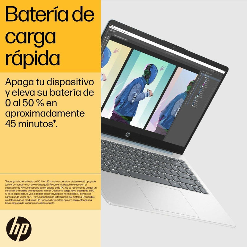 Portátil HP 14-EM0017LA | AMD Ryzen 5 7520U | 8 GB de RAM | SSD de 512 GB | 14" | Windows 11 Home