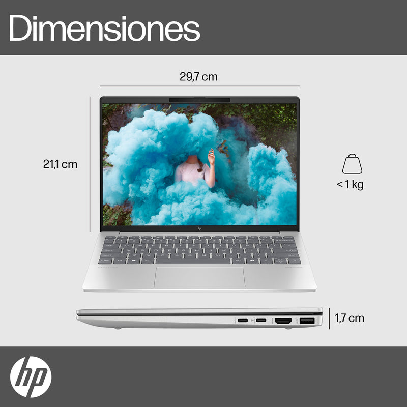 HP Pavilion Aero 13-BG0002LA | AMD Ryzen 5 8640U | 16 GB de RAM | SSD de 512 GB | 13,3" | Windows 11