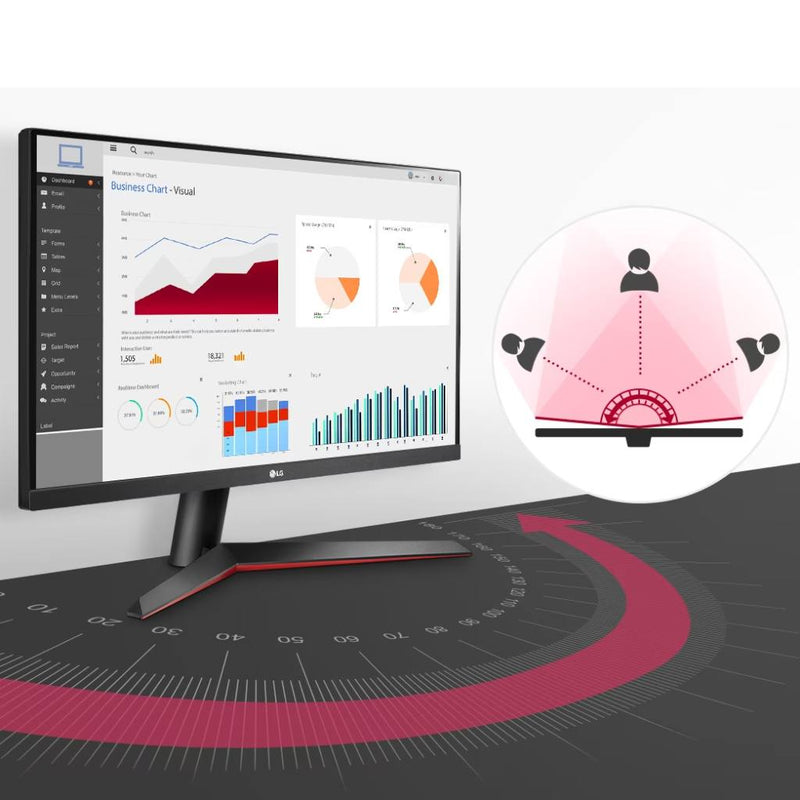 Monitor para juegos Full HD LG 24MP60G-B | 1920x1080 | IPS | 75 Hz | 1 ms | AMD FreeSync | HDMI | DisplayPort | VGA