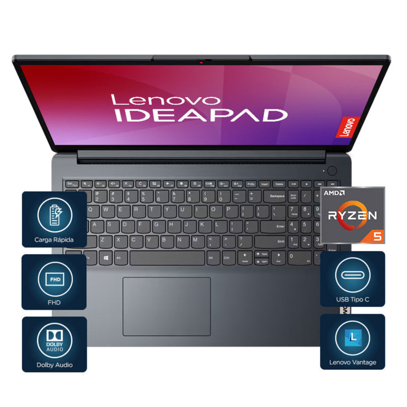 Lenovo IdeaPad 1 15AMN 7 | AMD Ryzen 5 7520U | 16 GB de RAM | SSD de 512 GB | 15,6" | Windows 11
