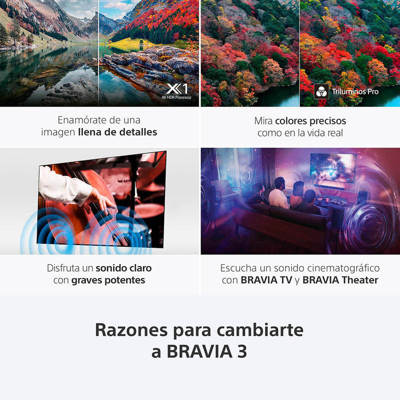 Sony BRAVIA 3 | 75" | 4K | Google TV | HDMI | USB | Wi-Fi | Bluetooth