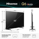 Televisor Hisense QLED 65Q6QV | 65" | 4K | VIDAA | HDMI | USB | Wi-FI | Bluetooth
