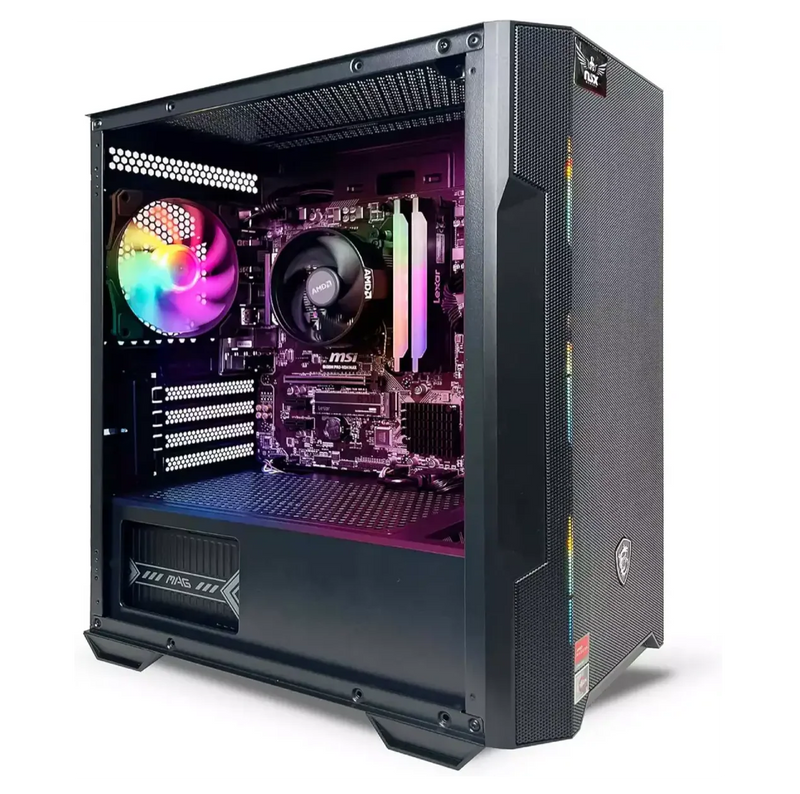 Desktop Gaming NSX | AMD Ryzen 7 5700G | 16 GB de RAM | SSD de 512 GB | Windows 11 Pro + Teclado y ratón MSI Forge GK100